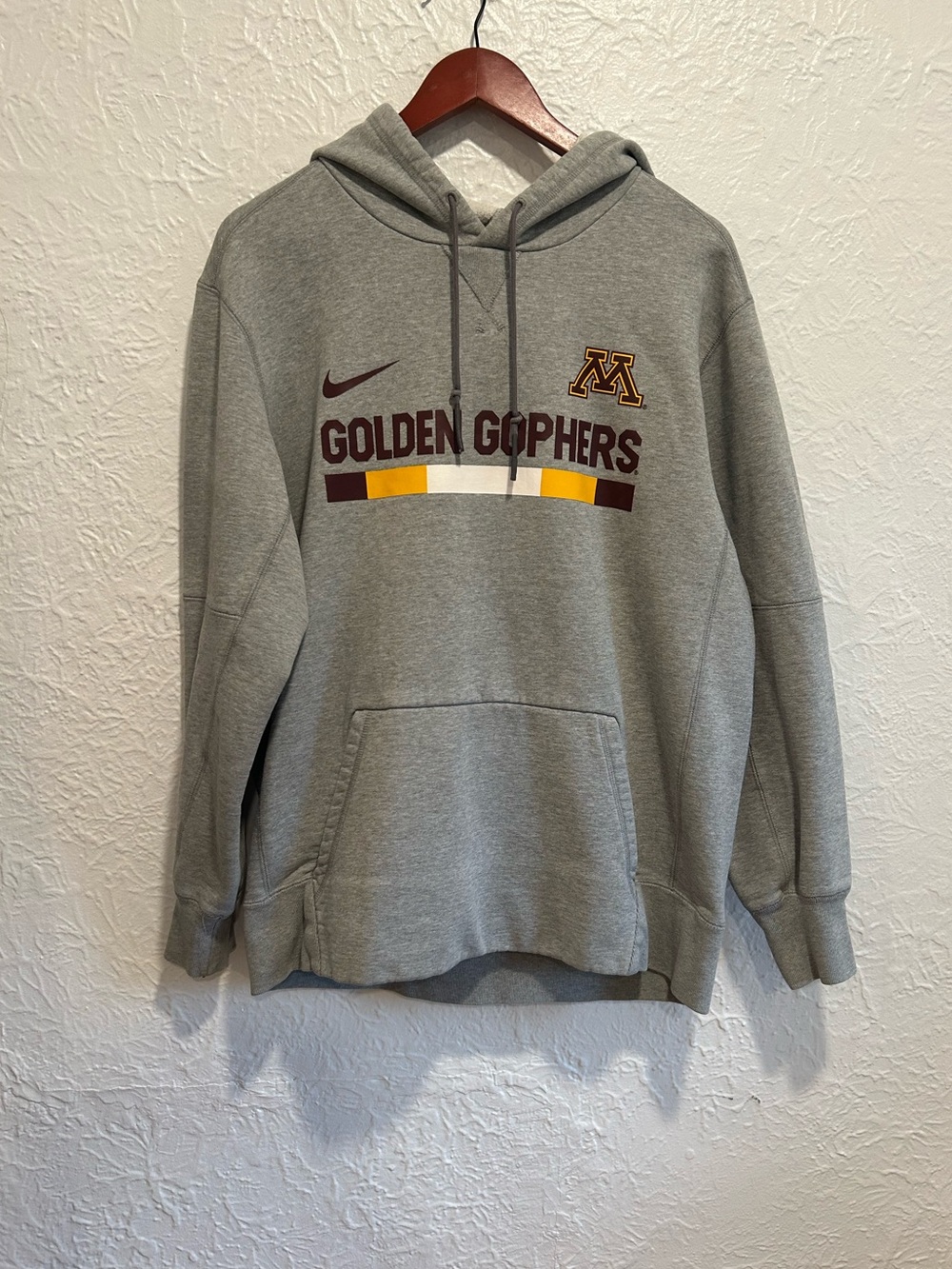Nike Gray Golden Gophers Crewneck Hoodie